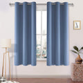 Dwcn Dusty Blue Blackout Curtains For Living Room, Thermal Curtains 63 Inches Long, Room Darkening Spring Solid Drapes - 38W X 6