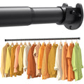 2 Pack Closet Rods for Hanging Clothes, 1754 Inch NoCut Stepless Adjustable Closet Rod, 1.3 Inch Heavy Duty Metal Closet Hangi