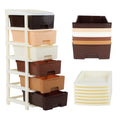Paviaksh Multipurpose Amber Plastic Multi Colour Drawer Organiser With 6Layer 63 Ltr PullOut Drawers | Durable For Bedroom, Ki