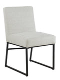 Homepop Channeled Metal Dining Chair - Sustainable Gray Woven (Single Pack)