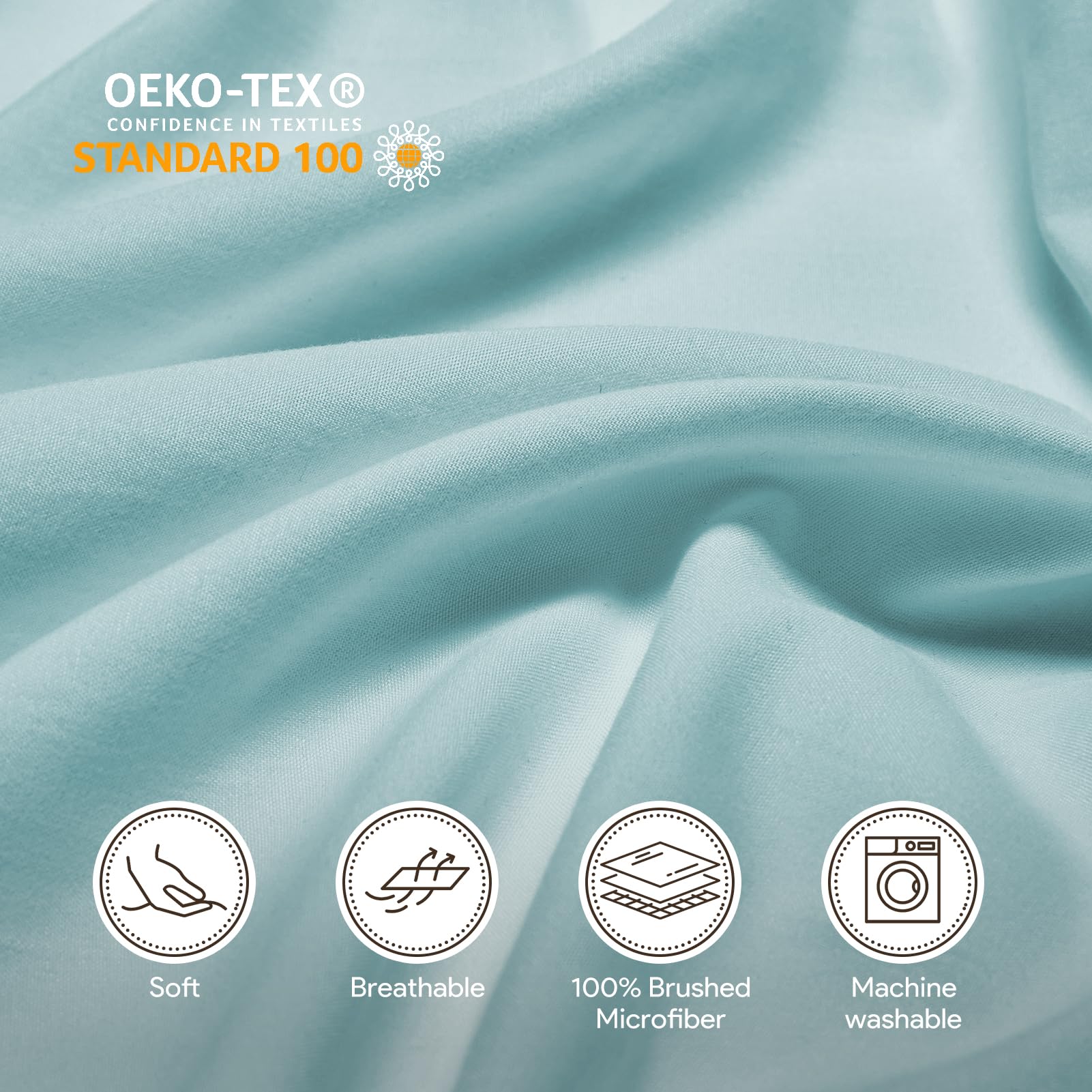 Maple&Stone Queen Fitted Sheet Only - Bulk Pack Of 6 Bottom Sheets - Premium Soft & Breathable, Brushed Microfiber Fabric For Qu