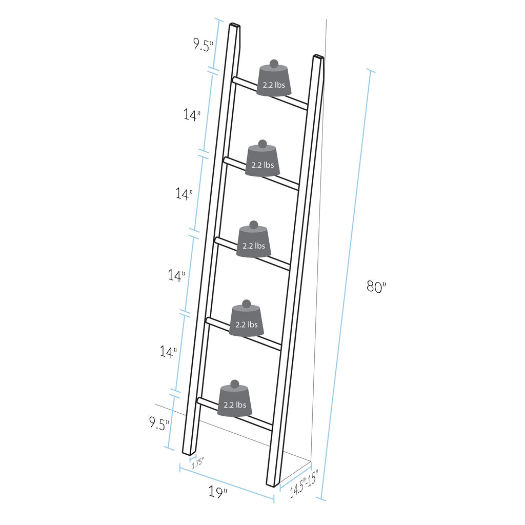 American Trails Decorative Ladder With Solid American, Natural Maple