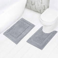 SHACOS Bathroom Rugs Set of 2 Pieces Small Bath Rugs with U Shape Toilet Rugs Set 16x24 + 20x24 inch Soft Absorbent Bath Mats No