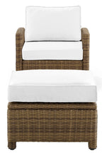 Crosley Furniture Bradenton 2-Piece Outdoor Chair and Ottoman Set, Wicker Patio Conversation Sets for Porch, Brown with Sunbrella Cushions