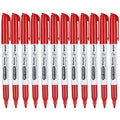 Sfaih Fine Tip Dry Erase Markers - 12 Pack Red Whiteboard Erasable Markers Bulk For Kids Adults, Ideal For Classroom School Offi