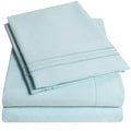1500 Supreme Collection California King Sheet Sets Light Blue- Luxury Hotel Bed Sheets And Pillowcase Set For Cal King Mattress