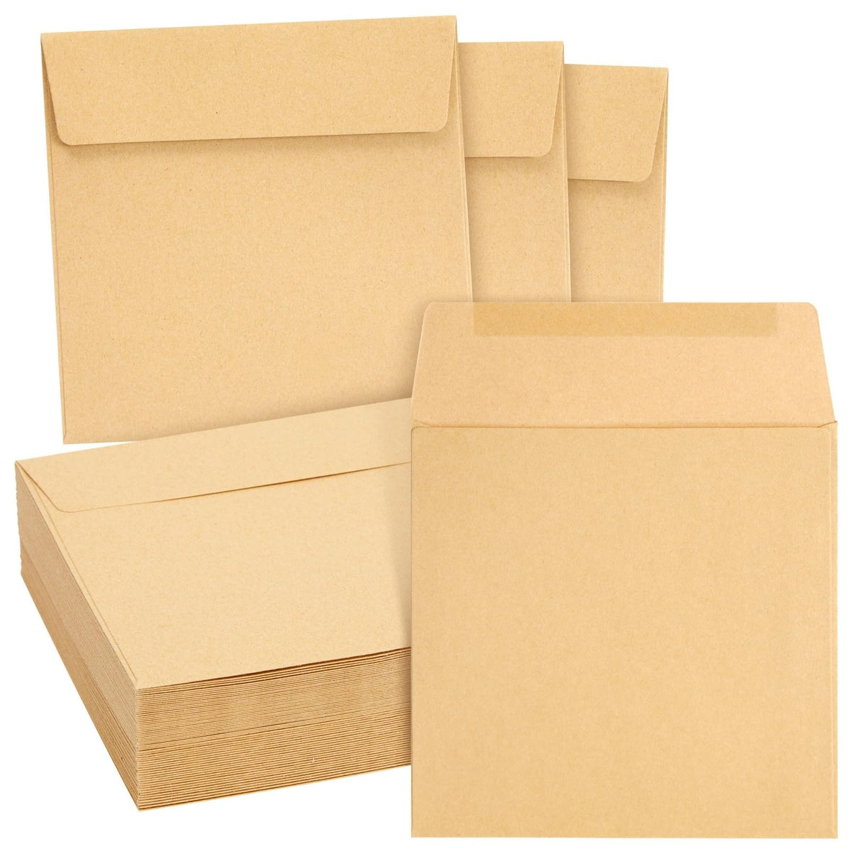 Juvale 60 Pack Square Envelopes 5.5 X 5.5 Craft Invitations For Weddings, Baby Shower, Graduation Party Supplies, Small Business