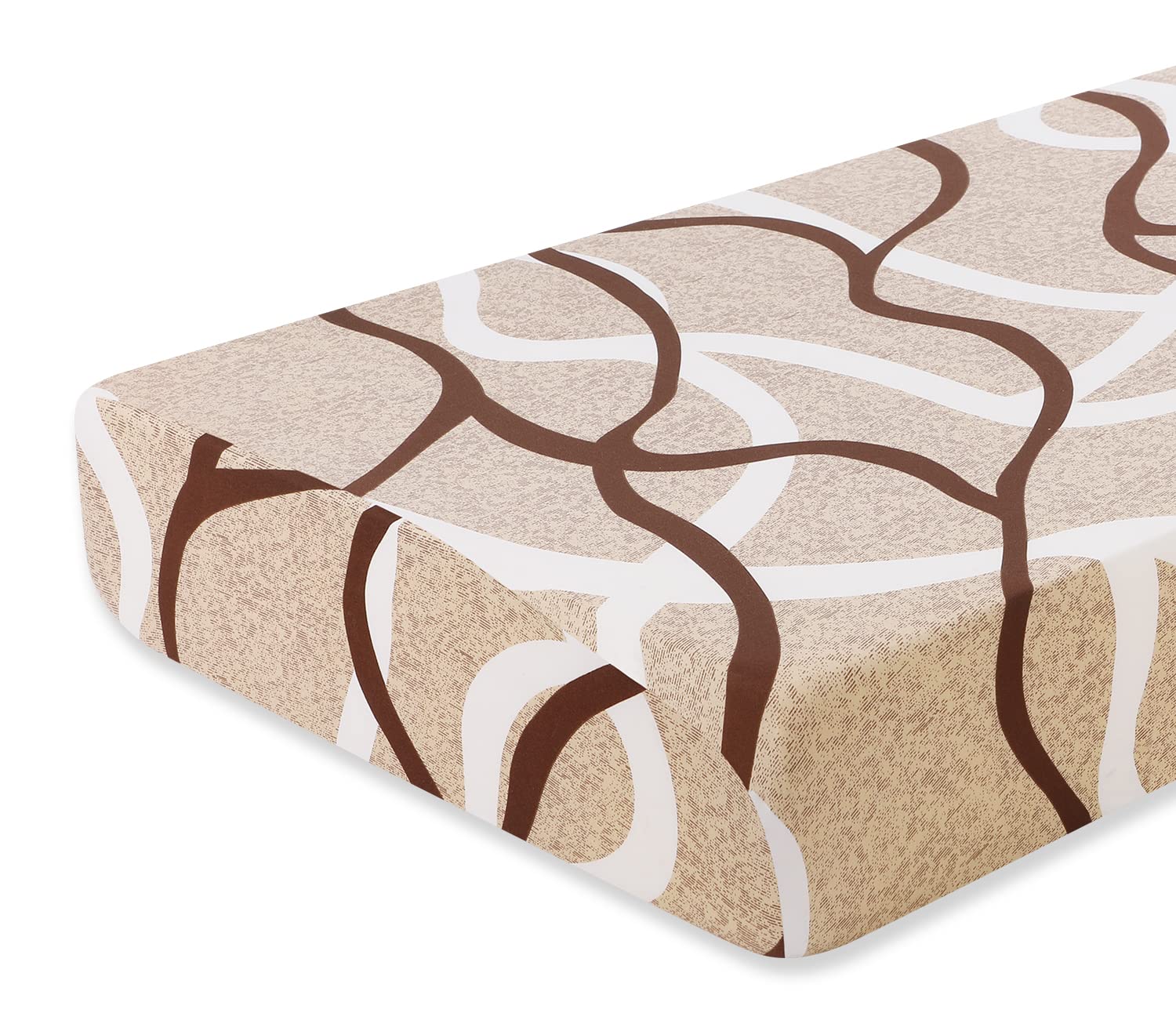 Searchi Printed Sofa Couch Cushion Covers Replacement Couch Seat Covers Stretch Patterned Sofa Seat Slipcovers Washable Furniture Protectors Sofa Slipcover Soft With Elastic Bottom(Large-3 Seat)