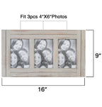 Ritesune Distressed 4X6 Picture Frame, 3 Photo Frames Collage Picture Frames For Wall Rustic Home Decor, Present For Birthday, A