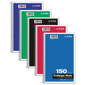 Tops 65362 Coil Lock Wirebound Notebooks, College/Medium, 9 1/2 X 6, White, 150 Sheets
