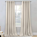Stangh Beige Bedroom Velvet Curtains 84 Inches Long 2 Panels, Light Blocking Luxury Drapes Thermal Insulated For Kid Nursery, So