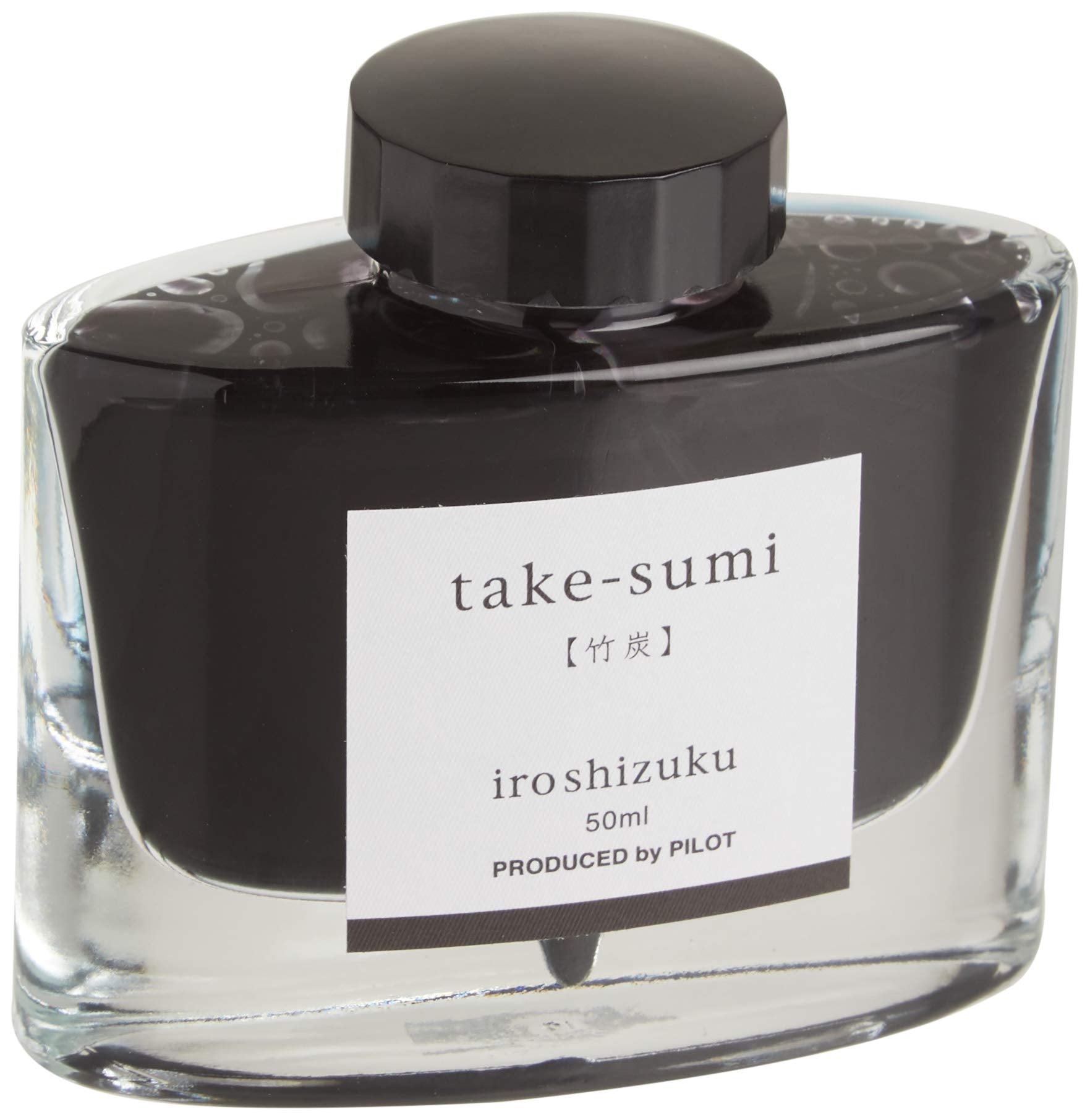 Pilot Iroshizuku Bottled Fountain Pen Ink, Take-Sumi, Bamboo Charcoal (Black) 50Ml Bottle (69224)
