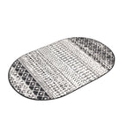 Livabliss Chester Boho Moroccan Area Rug,6'7'' X 9' Oval,Black