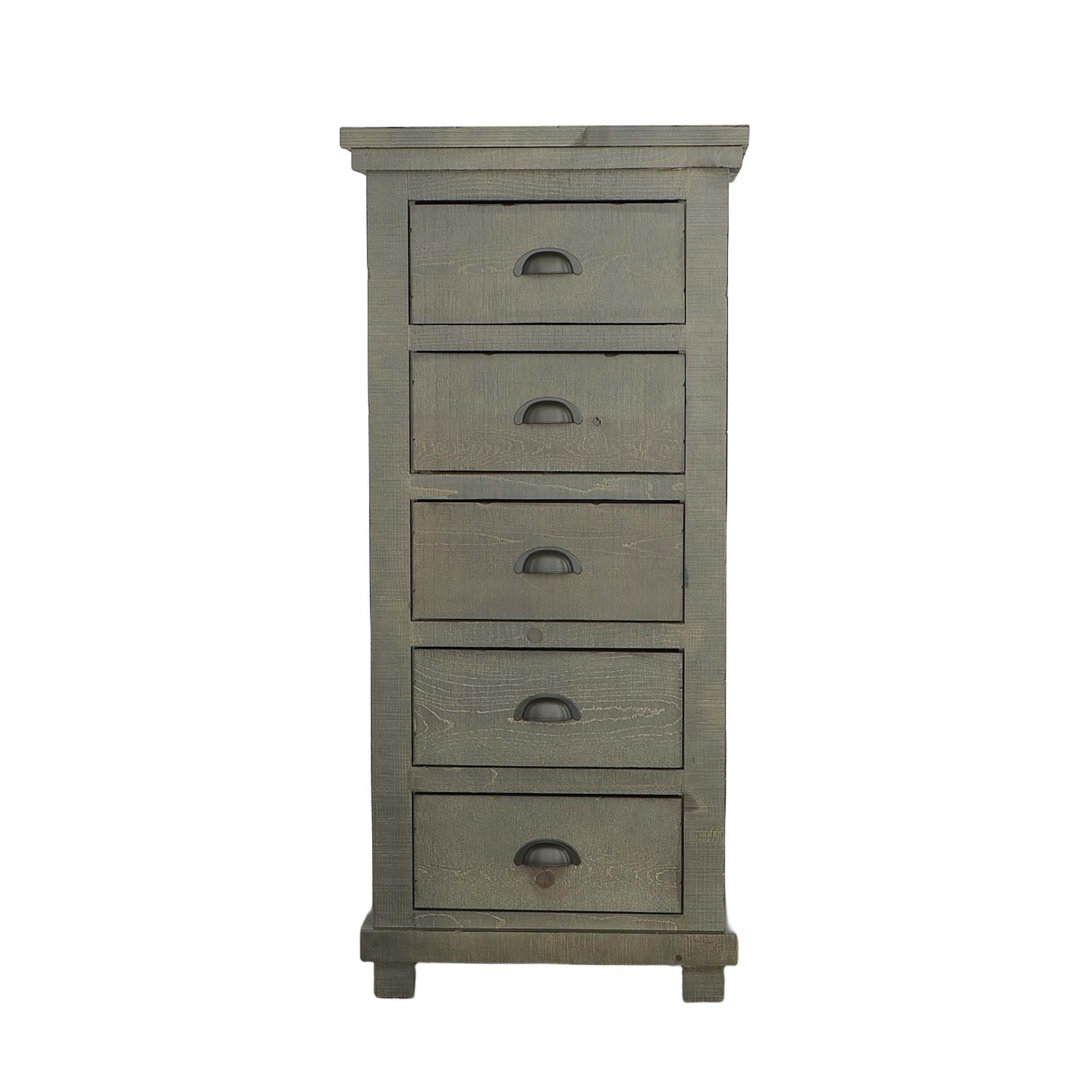 Progressive Furniture Willow Lingerie Chest, Distressed Dark Gray