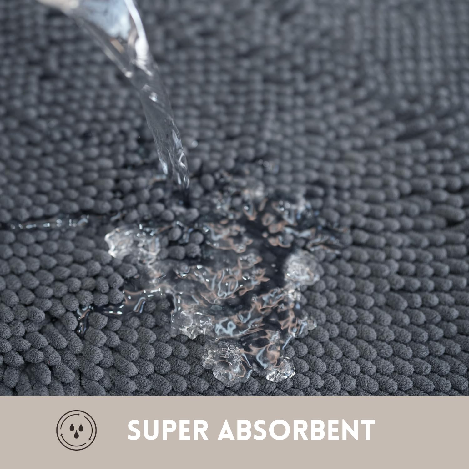 Flotstiga Bathroom Rugs Chenille, Extra Thick And Absorbent, Non-Slip, Machine Washable, Dry Quckily, Soft Cozy Plush, Used Unde