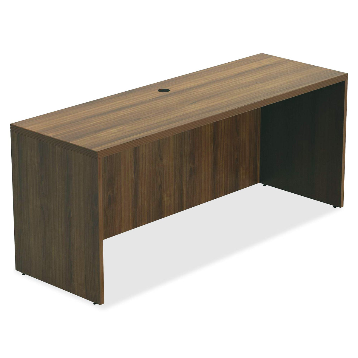 Lorell Chateau Series Walnut Laminate Desking, 59 x 23.6 x 30