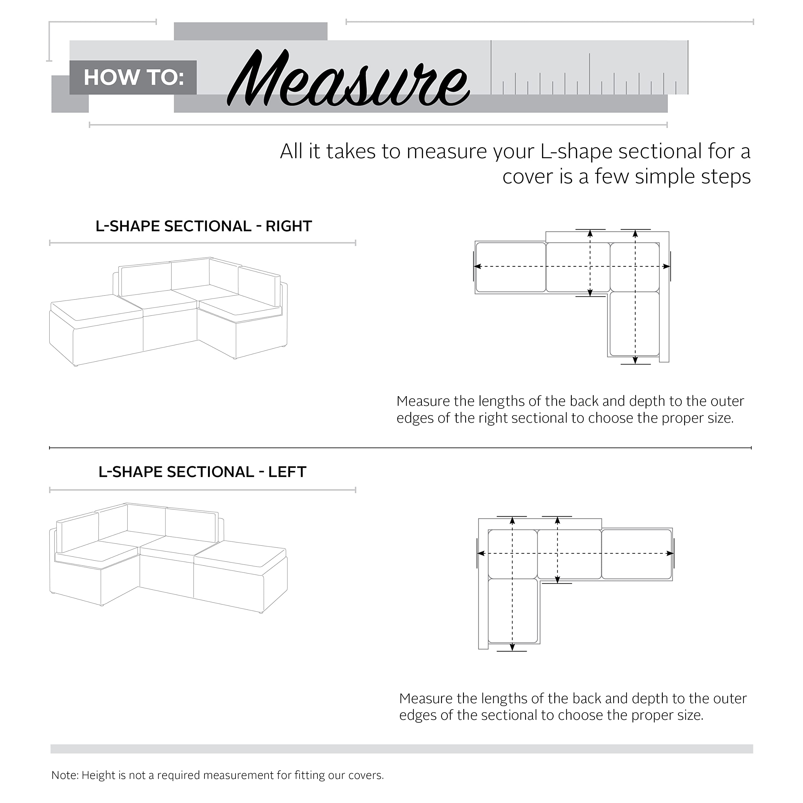 Classic Accessories Veranda Water-Resistant 115 Inch Patio Left-Facing Sectional Lounge Set Cover, Patio Furniture Covers