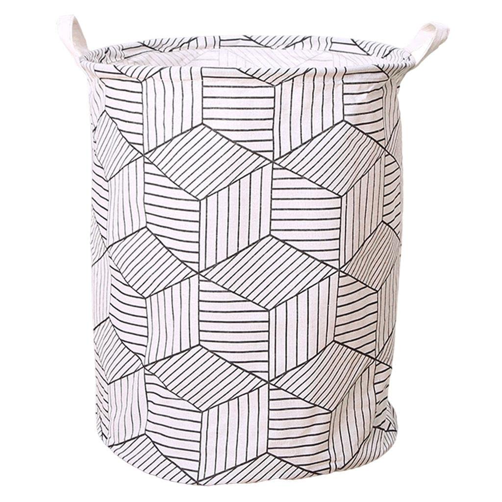 HEAVENGLOW Laundry Basket Waterproof Large Foldable Laundry Hamper with Sturdy Handle White|Laundry Bags