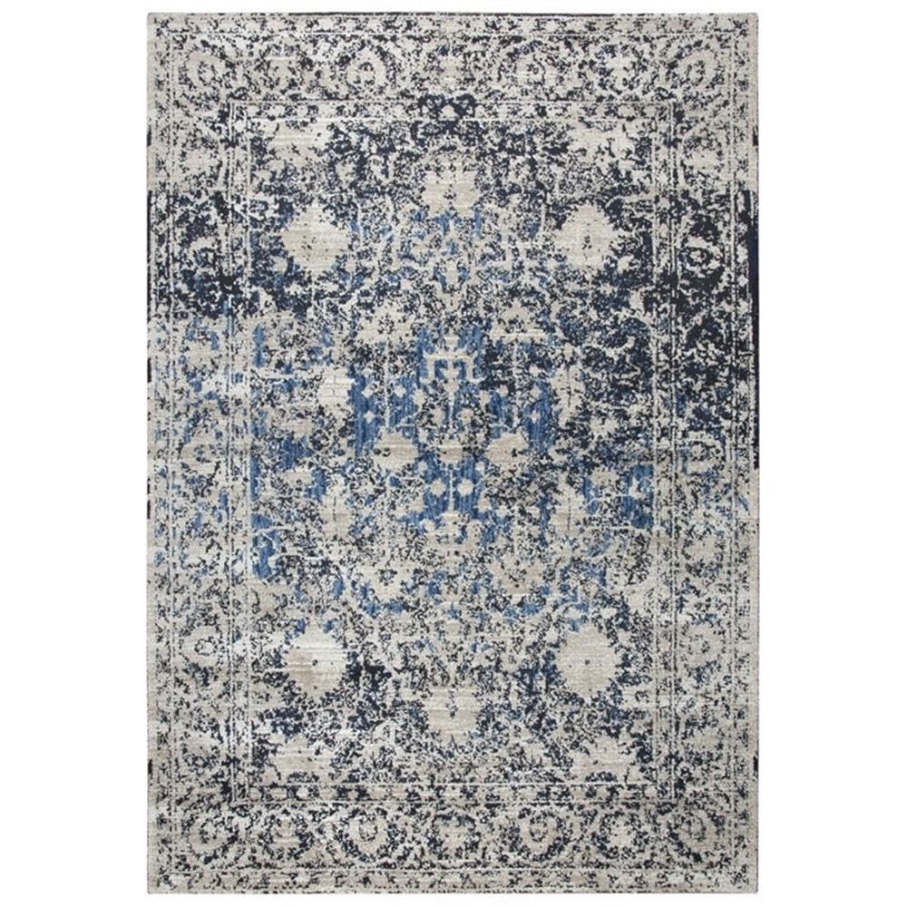 Rizzy Home Alora Decor Swagger 6'7" X 9'6" Distress Taupe/Blue/Medium Blue/Dk Blue Rug