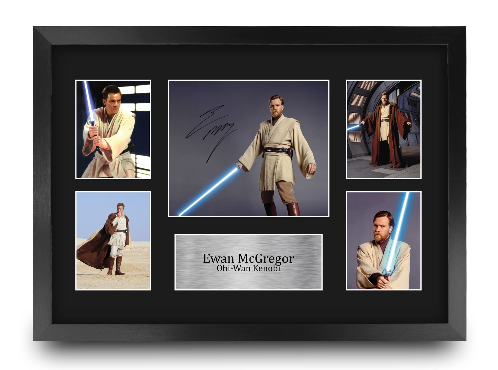 HWC Trading Ewan McGregor Obi-Wan Kenobi Star Wars 16 x 12 inch (A3) Printed Gifts Signed Autograph Presentation Photo Montage D