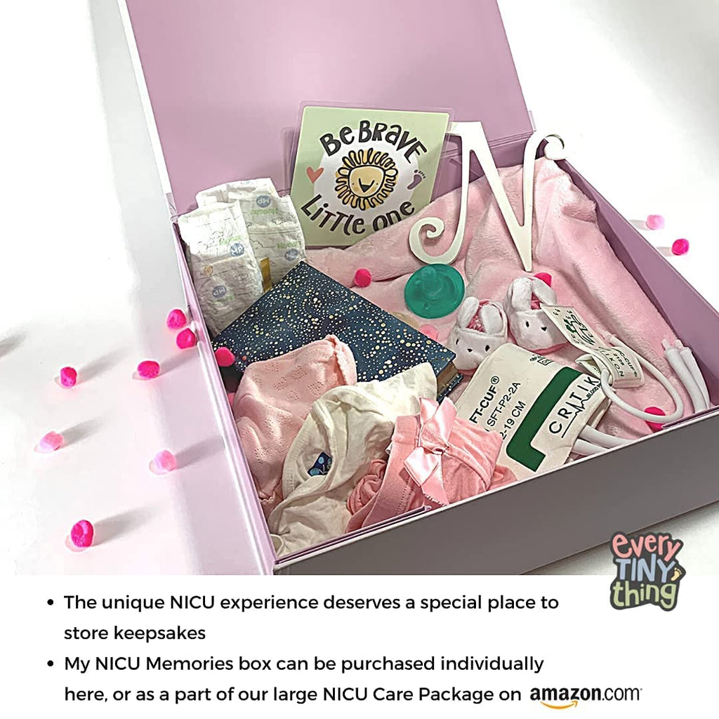 'My Nicu Memories'' Keepsake Box - Magnet Closure Box For Storing Nicu Memorabilia (White, Large)