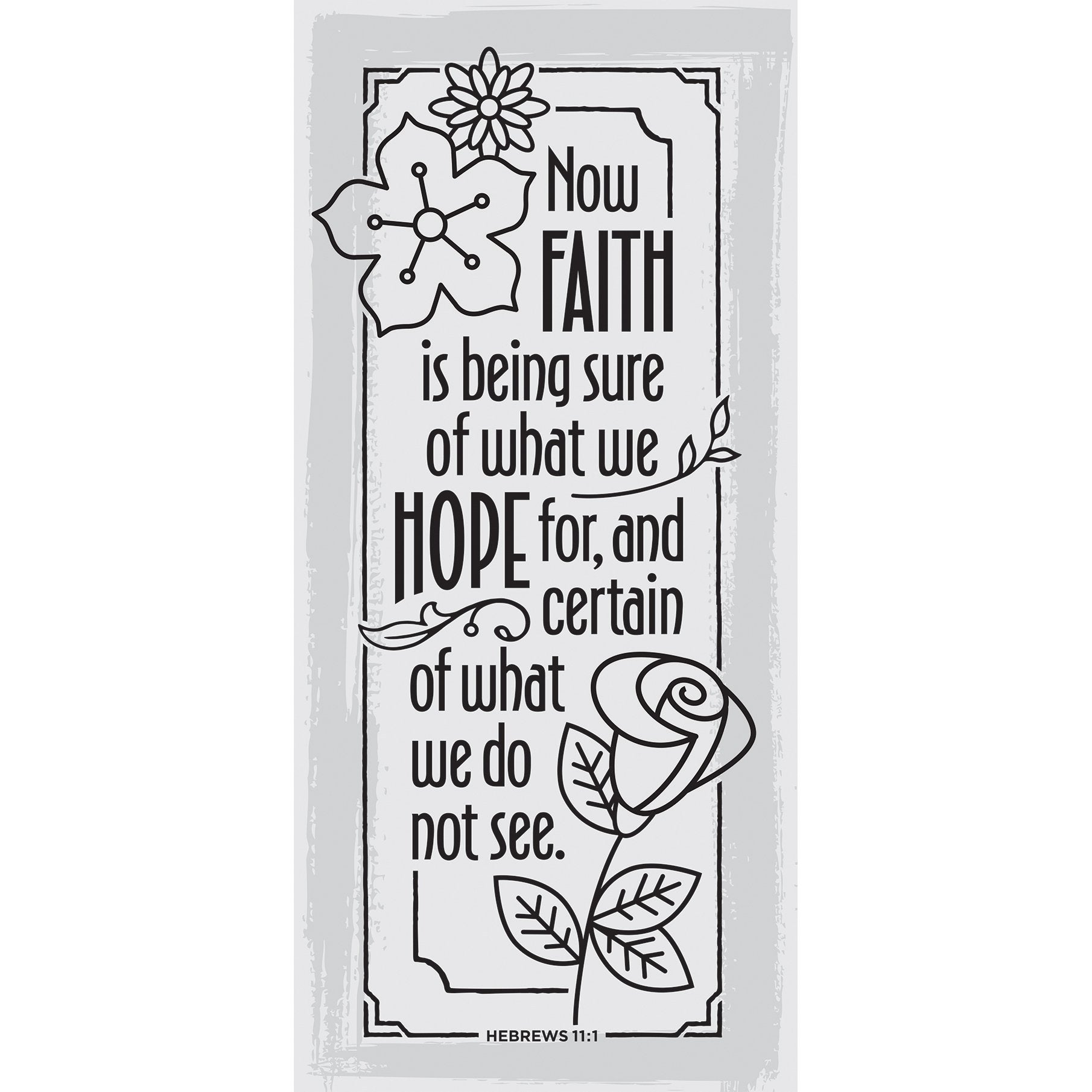 DEXSA Now Faith is Being Sure of What We Hope for Simple Strength 5 1/2' x 12' Wood Plaque | Made in the USA