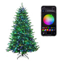 GOFLAME 7ft Pre-lit Artificial Christmas Tree w/ 2324 Mixed Branch Tips & 540 Color Changing LED Lights, Supports APP Control, H