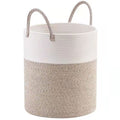 YWLETO Laundry Basket 35x40cm Big Cotton Woven Storage Basket Storage Box Household Goods Storage Bag Dirty Clothes Laundry Buck