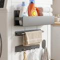 4 Pack Magnetic shelf with Hooks, No Drill for Kitchen & Laundry Organizer