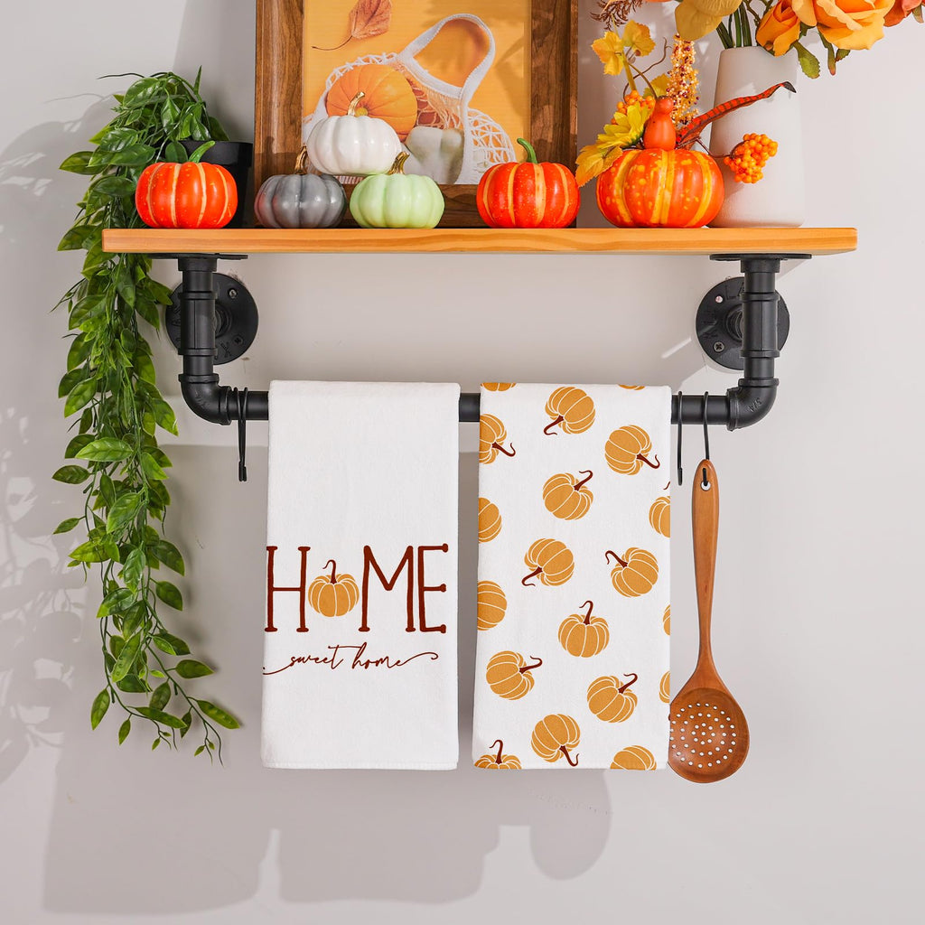 Siilues Fall Kitchen Towels 18X26 Inch, Fall Decor Pumpkin Fall Decorations For Home Sweet Home Dish Towels Seasonal Thanksgivin