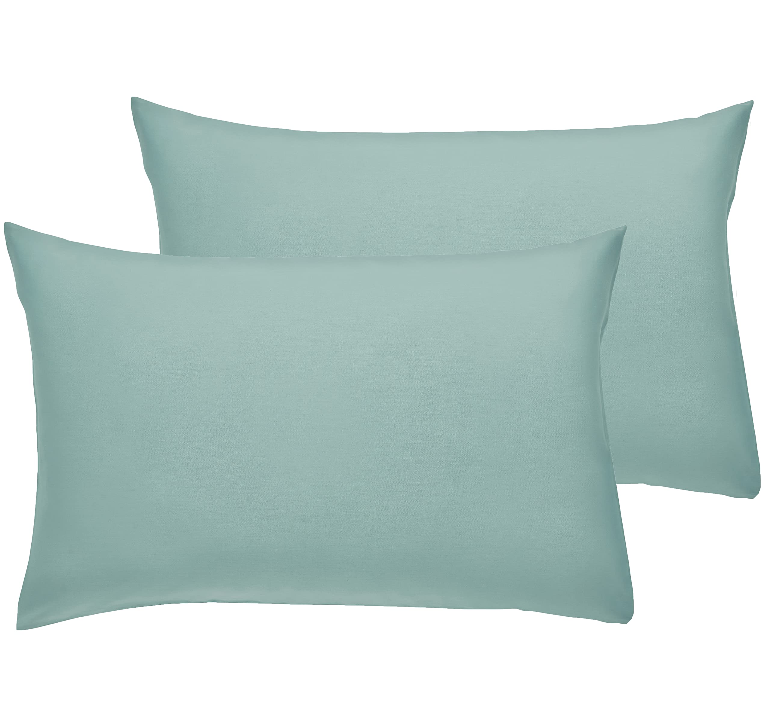 California Design Den 100% Cotton Pillow Cases Standard Size Set Of 2, Soft & Cooling Sateen Weave Pillowcase Set (Standard/Queen, Seafoam)