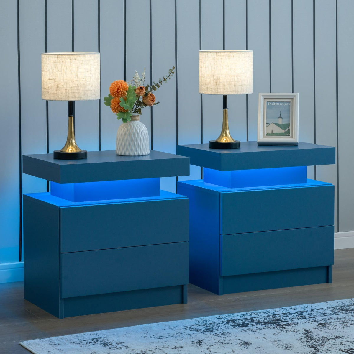 I-Aplus Night Stand Set 2 Bedroom Night Stands Set Of 2 Bedside Tables For Bedrooms Set 2 For Bedroom, Living Room