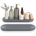 2Pack Water Absorbing Stone Sink Caddy & Coaster (Dark Grey)