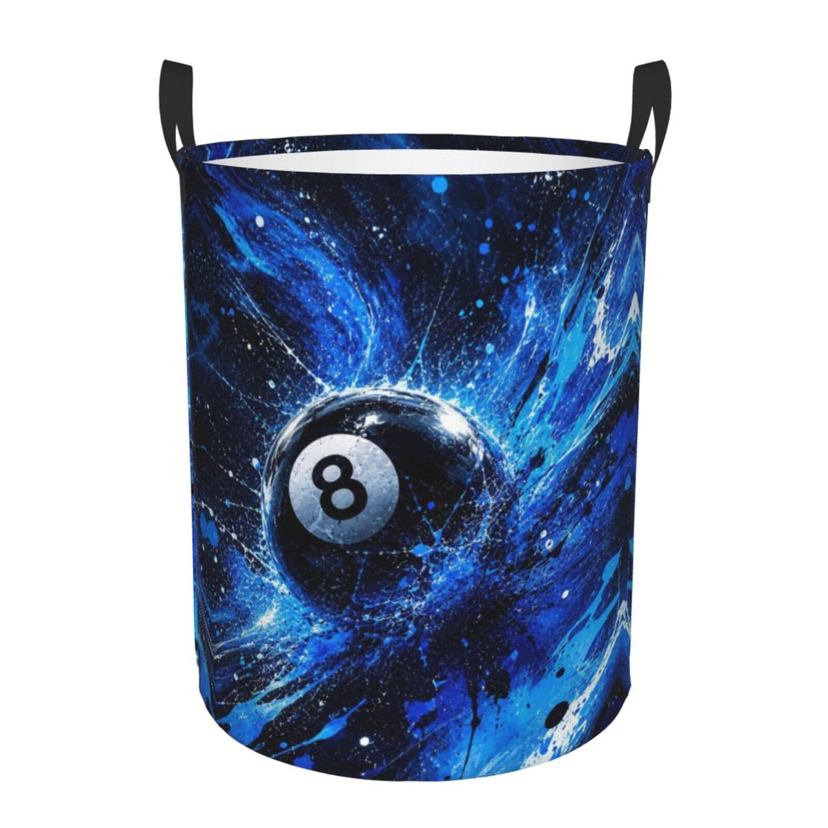 Laundry Basket Dirty Clothes Hamper for Bedroom Billiard Ball Splash