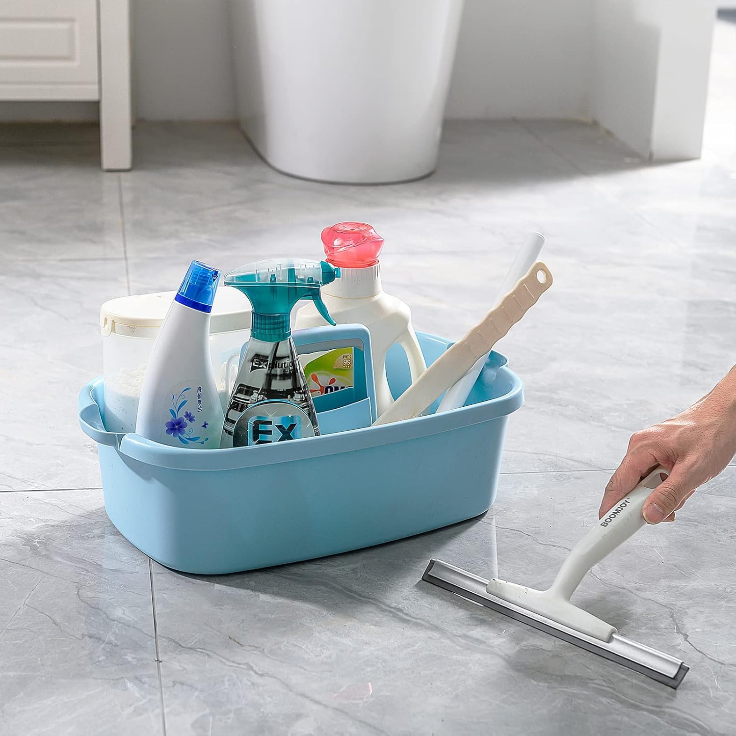 Jukmen MultiPurpose Plastic Cleaning Caddy With Handle, Shower Caddy Organizer/Storage Basket/Totes Portable For Bathroom Suppl