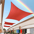 Royal Shade 10' X 13' Red Rectangle Sun Shade Sail Canopy Outdoor Patio Fabric Screen Rtapr1013 - Upf50+ 95% Uv Blockage, Heavy