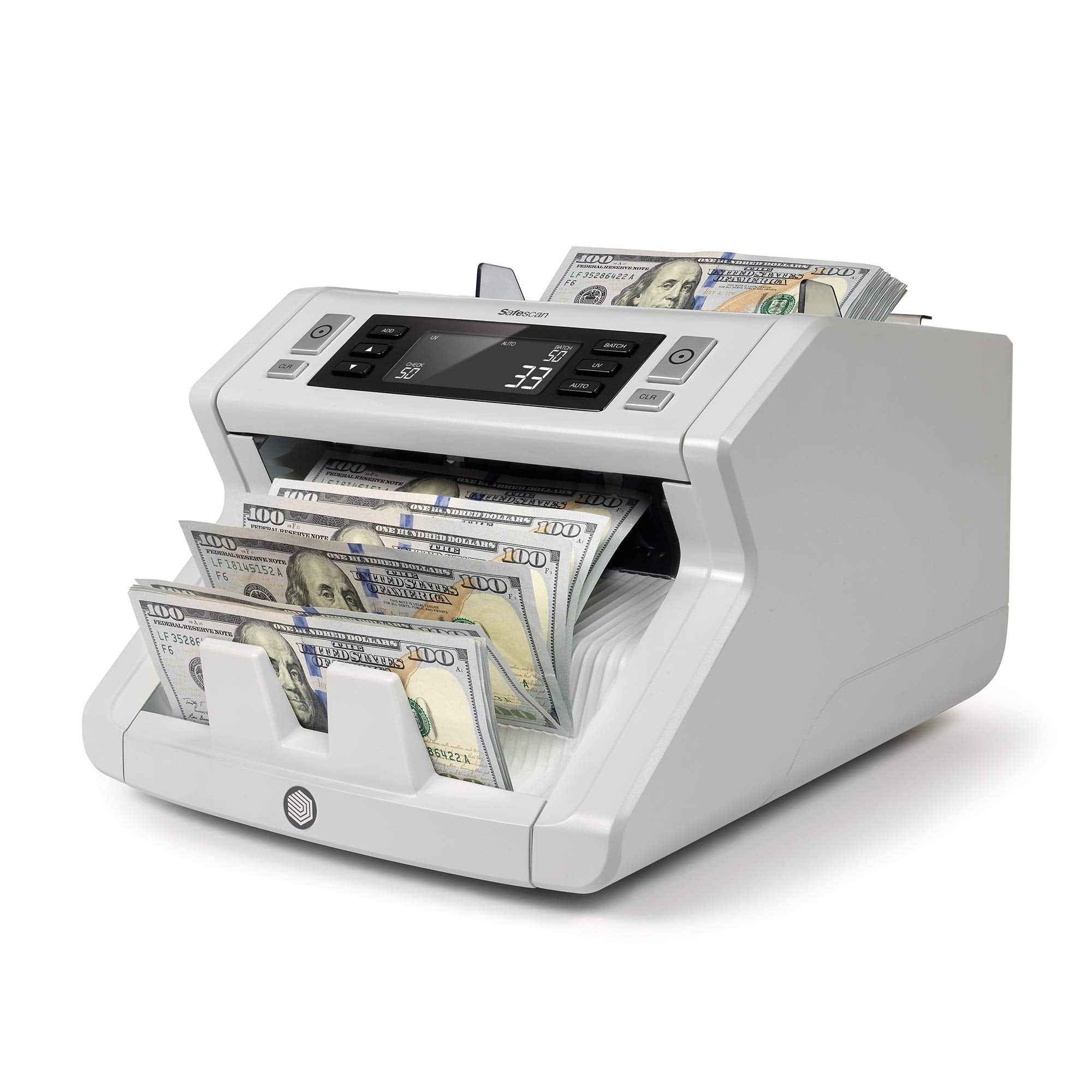 Safescan 2210 Money Counter Machine With Counterfeit Detection, Multi-Currencies, Add/Batch Modes, Lcd-Display, High-Speed Count