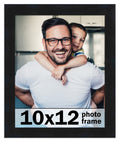 CountryArtHouse 10x12 Frame Black Solid Pine Wood Picture Frame Includes UV Acrylic Plexiglass, Acid Free Foam Backing Board and