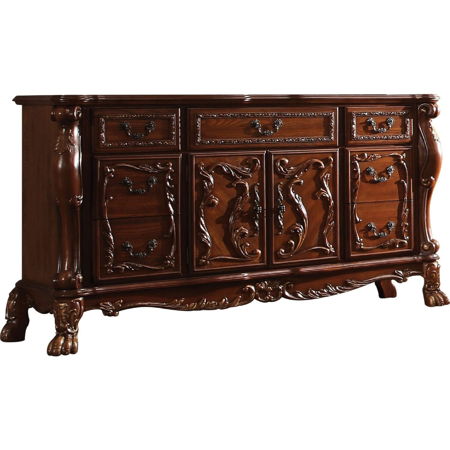 Benjara Benzara Wooden Dresser with Multiple Storage, Brown,