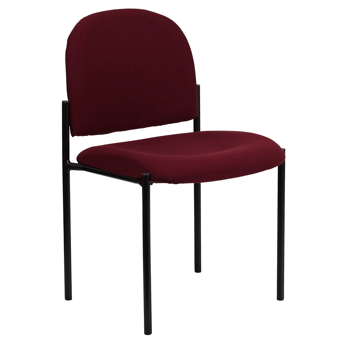 Flash Furniture Tania Comfort Burgundy Fabric Stackable Steel Side Reception Chair