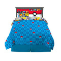 Franco Pokemon Bedding Super Soft Comforter and Sheet Set with Sham, 7 Piece Queen Size, (Official Licensed Product)