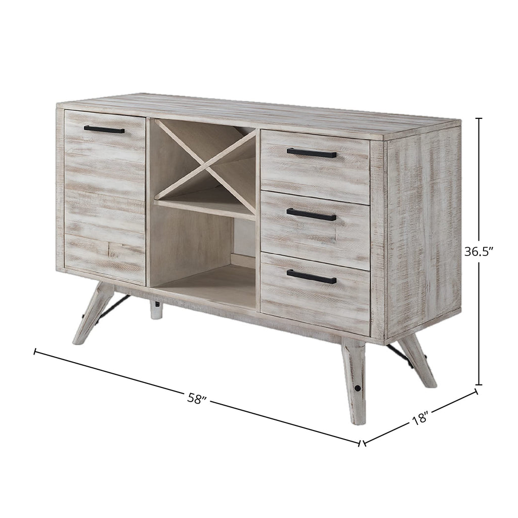 Intercon Sideboard/Buffet/Server, Weathered White
