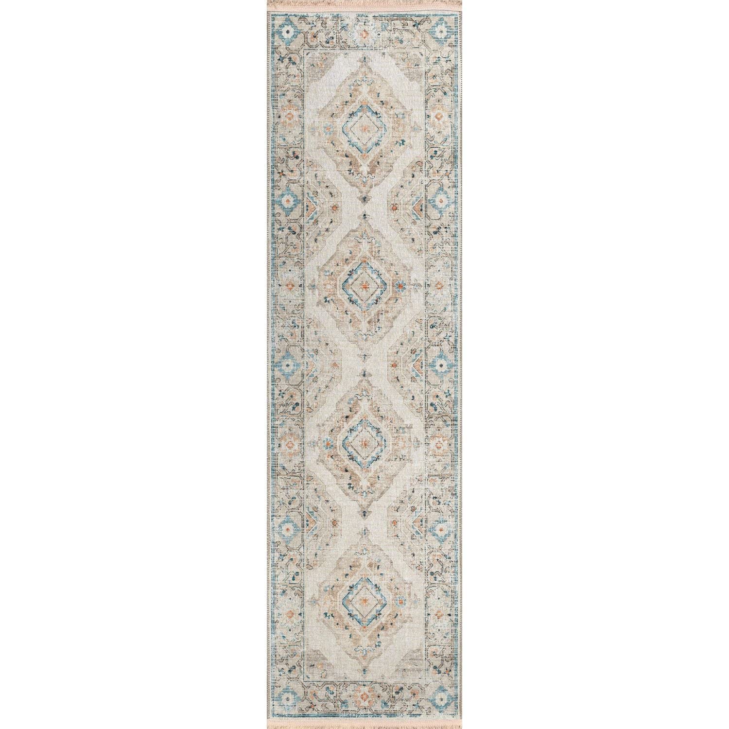 Marbella Mb1 Ivory Traditional Rug Runner 2' 3" X 12'