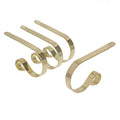Haute Decor The Original MantleClip Stocking Holder - 4 Pack (Brass) - Hang Christmas Stockings Safely and Securely - Adjusts to