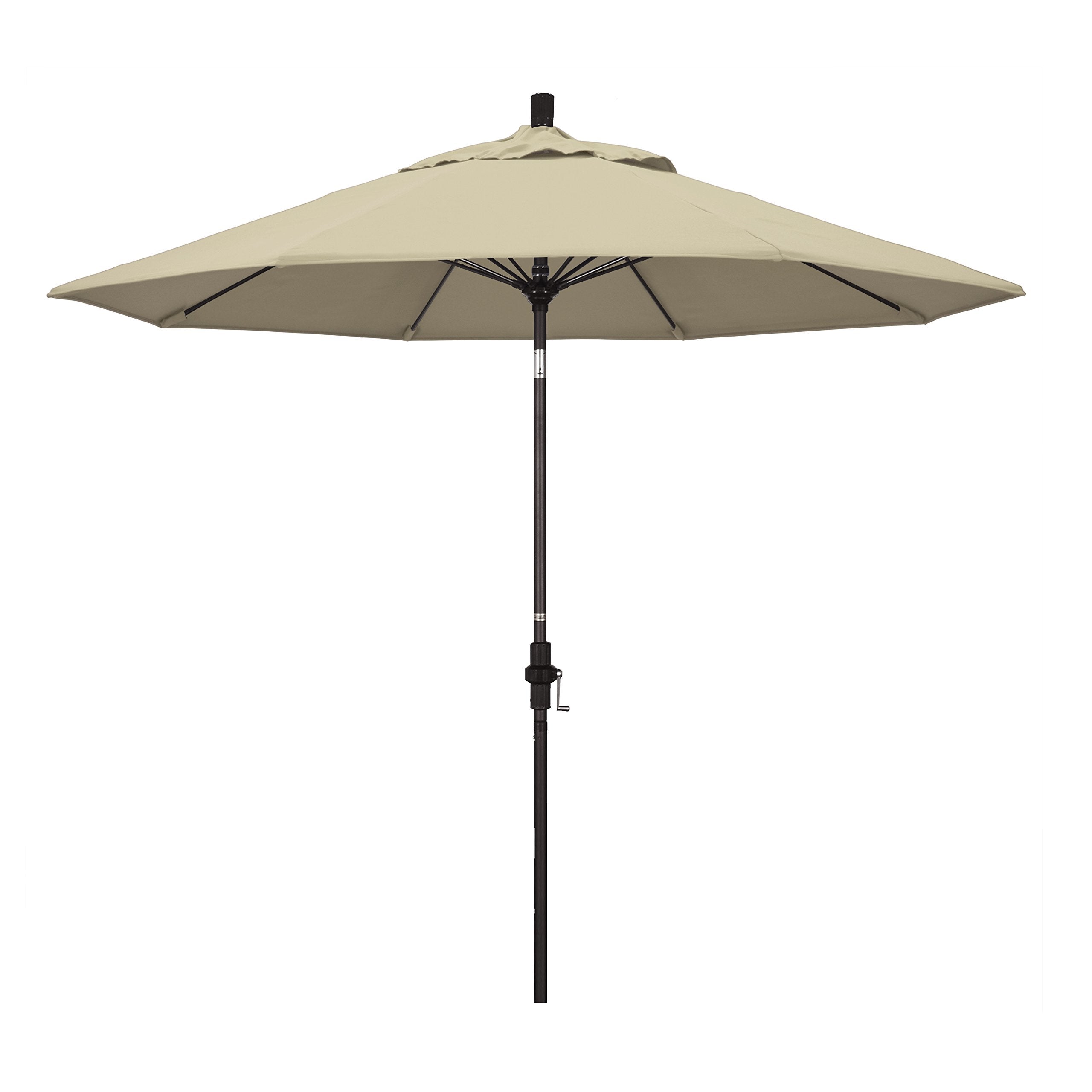 California Umbrella Gscuf908117-5422 9' Round Aluminum Pole Fiberglass Rib Market Patio Umbrella, 9-Foot, Antique Beige