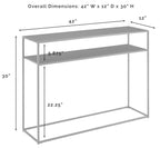 Crosley Furniture Braxton Sofa Console Table with Storage Shelf for Hall, Entryway, or Living Room, Matte Black