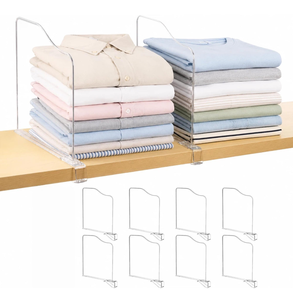 Vtopmart 12 Extra Tall x 11.7 Deep Shelf Dividers, 8 Pack