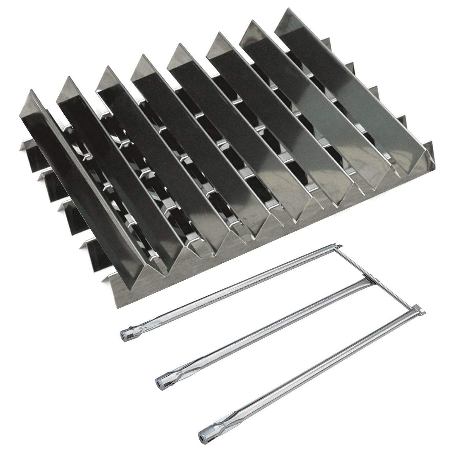 Hongso 13-Pcs Stainless Steel Flavorizer Bars And Burner Tube Kit Replacement For Weber Genesis I - Iv, Genesis 1000-5000, Genes