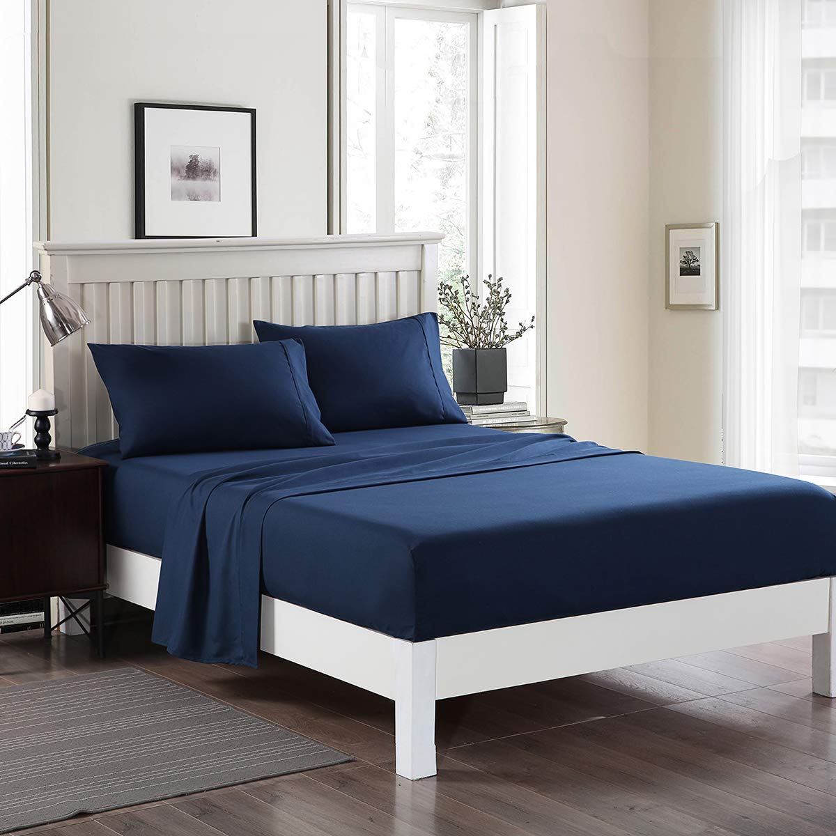 Jml Bed Sheet, 6 Pieces King Sheet Set Deep Pocket Up To 14' - Luxury 3000 Series Microfiber, Soft Breathable Wrinkle & Fade Re