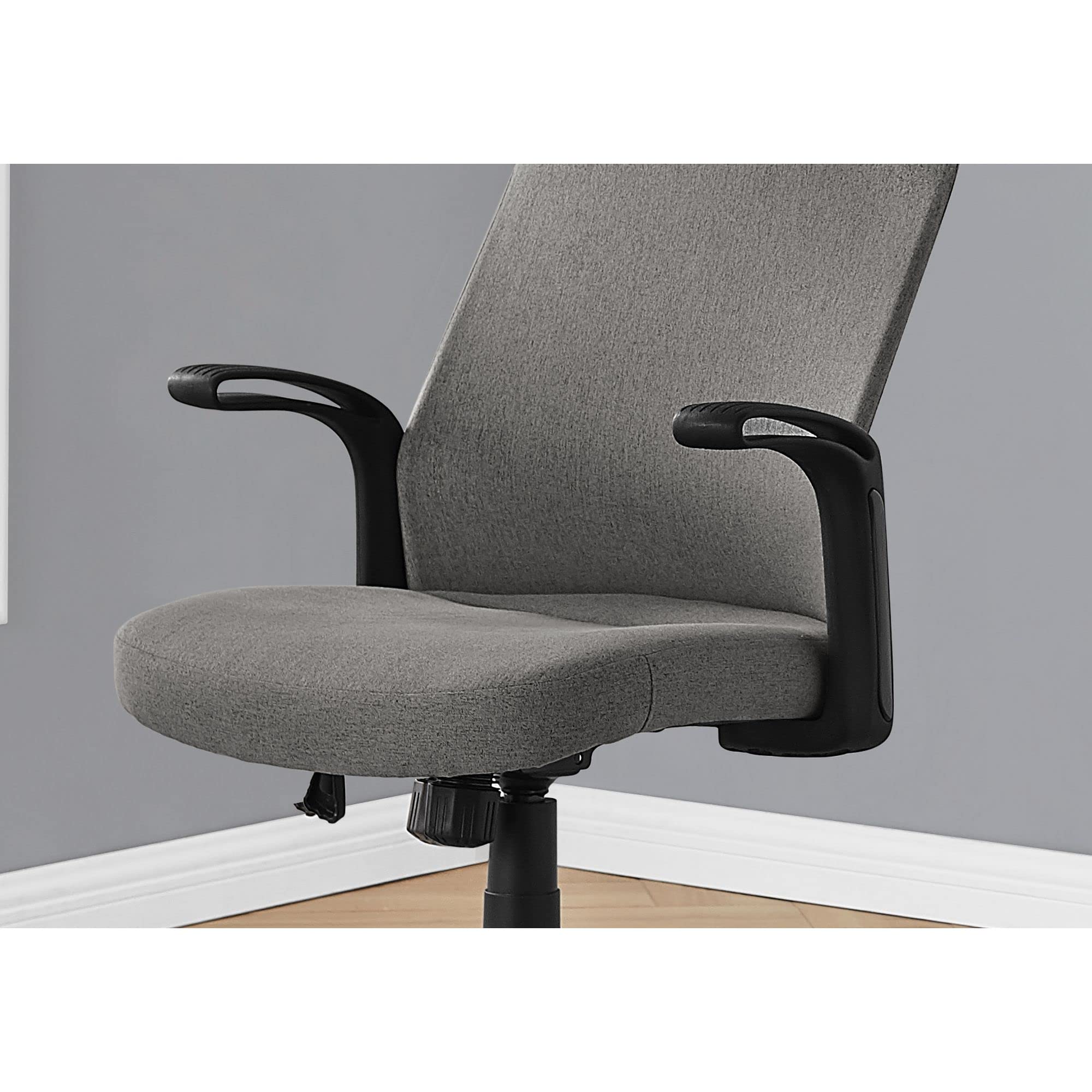 Monarch Specialties I 7325 Office Chair, Adjustable Height, Swivel, Ergonomic, Armrests, Computer Desk, Work, Metal, Mesh, Grey, Black, Contemporary, Modern